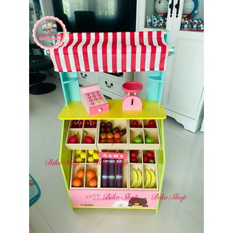 Đồ chơi quầy bán hàng củ quả dính nam châm cao cấp 94 cm-𝐁𝐈𝐊𝐎 𝐒𝐇𝐎𝐏
