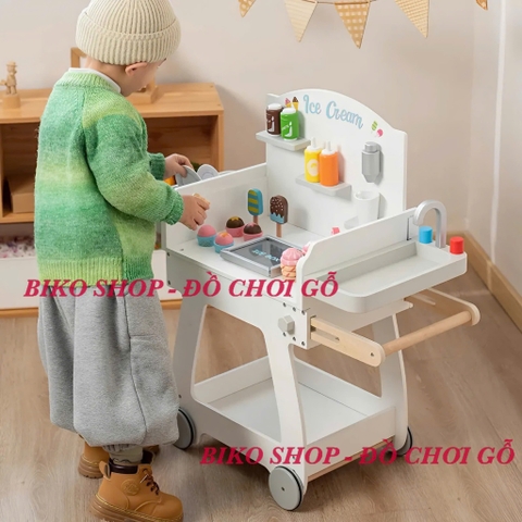 Đồ chơi xe đẩy kem 72cm bằng gỗ cao cấp cho bé-𝐁𝐈𝐊𝐎 𝐒𝐇𝐎𝐏