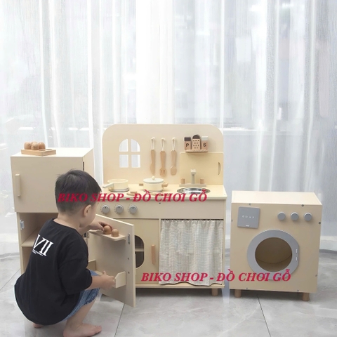 Đồ chơi bếp, tủ lạnh, máy giặt, lò nướng Cucinino bằng gỗ cho bé