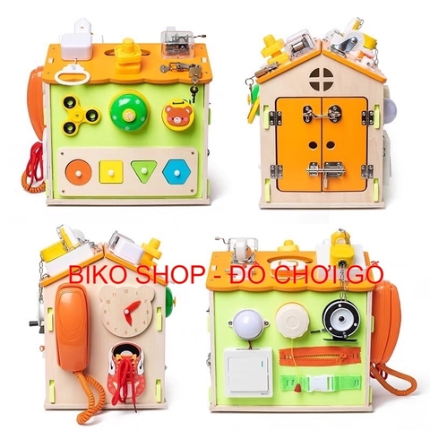 Đồ chơi nhà bận rộn bằng gỗ 31cm  𝐁𝐈𝐊𝐎 𝐒𝐇𝐎𝐏