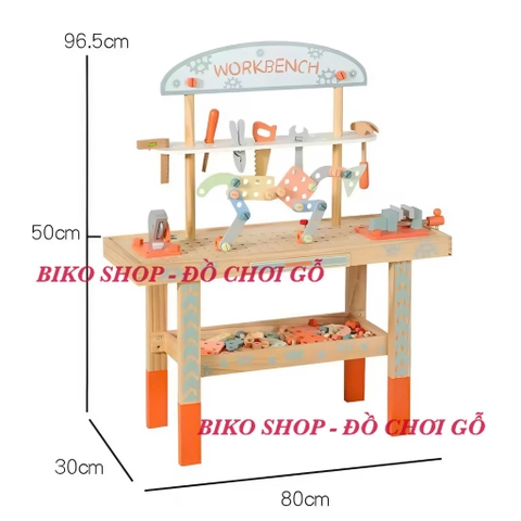 Đồ chơi tư duy bàn dụng cụ kỹ thuật gỗ 97cm