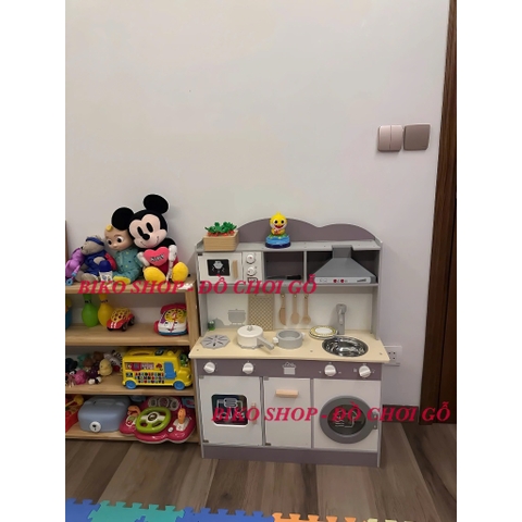 Đồ chơi Bếp bằng gỗ có hút mùi cao 95cm cho bé