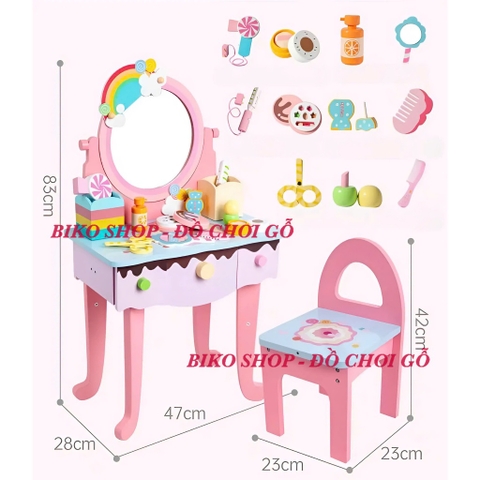 Bàn trang điểm cầu vồng 83cm - 𝐁𝐈𝐊𝐎 𝐒𝐇𝐎𝐏