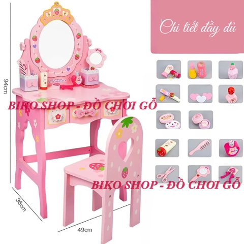Đồ chơi bàn trang điểm đâu tây cỡ lớn 94cm cho bé - 𝐁𝐈𝐊𝐎 𝐒𝐇𝐎𝐏
