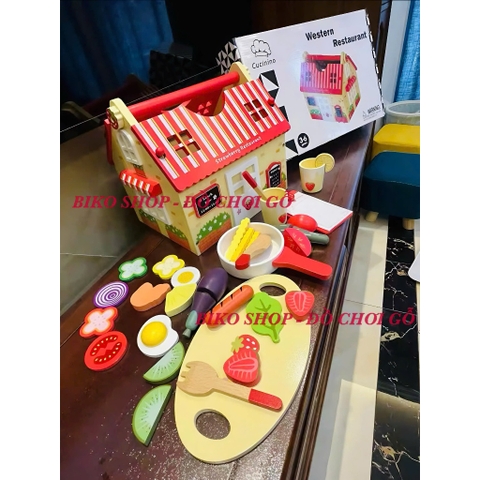 Đồ chơi nhà hàng mái đỏ Cucinino -𝐁𝐈𝐊𝐎 𝐒𝐇𝐎𝐏