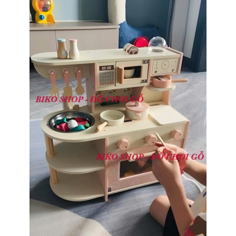 Đồ chơi bếp 2 tầng có máy cà phê màu hồng 54cm - 𝐁𝐈𝐊𝐎 𝐒𝐇𝐎𝐏