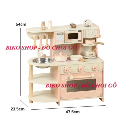 Đồ chơi bếp 2 tầng có máy cà phê màu hồng 54cm - 𝐁𝐈𝐊𝐎 𝐒𝐇𝐎𝐏