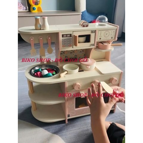 Đồ chơi bếp 2 tầng có máy cà phê màu hồng 54cm - 𝐁𝐈𝐊𝐎 𝐒𝐇𝐎𝐏