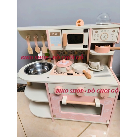 Đồ chơi bếp 2 tầng có máy cà phê màu hồng 54cm - 𝐁𝐈𝐊𝐎 𝐒𝐇𝐎𝐏