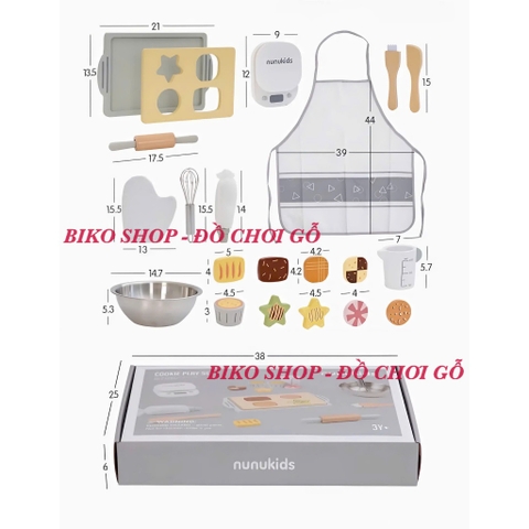 Đồ chơi làm bánh quy NUNUKIDS gỗ - 𝗕𝗜𝗞𝗢 𝗦𝗛𝗢𝗣