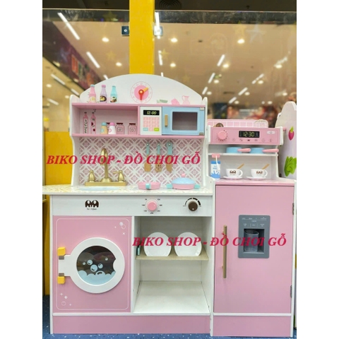 Đồ chơi bếp màu hồng có máy cà phê cao 105cm - 𝐁𝐈𝐊𝐎 𝐒𝐇𝐎𝐏