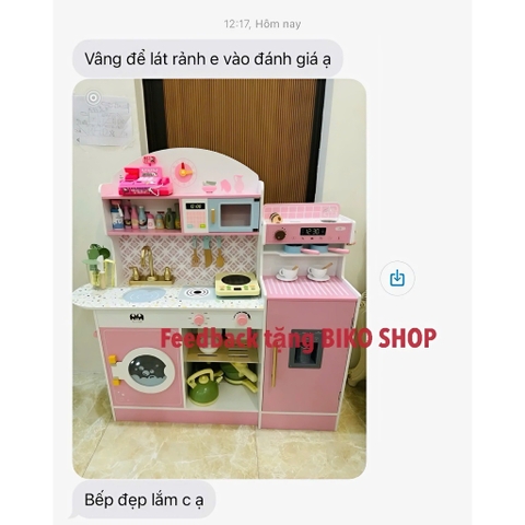 Đồ chơi bếp màu hồng có máy cà phê cao 105cm - 𝐁𝐈𝐊𝐎 𝐒𝐇𝐎𝐏