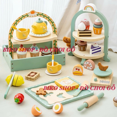 Đồ chơi Quầy kem, tháp bánh, sinh tố, làm bánh xanh Mini Kabi - 𝐁𝐈𝐊𝐎 𝐒𝐇𝐎𝐏