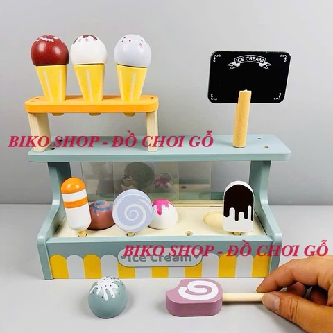 Đồ chơi Quầy kem, tháp bánh, sinh tố, làm bánh xanh Mini Kabi - 𝐁𝐈𝐊𝐎 𝐒𝐇𝐎𝐏
