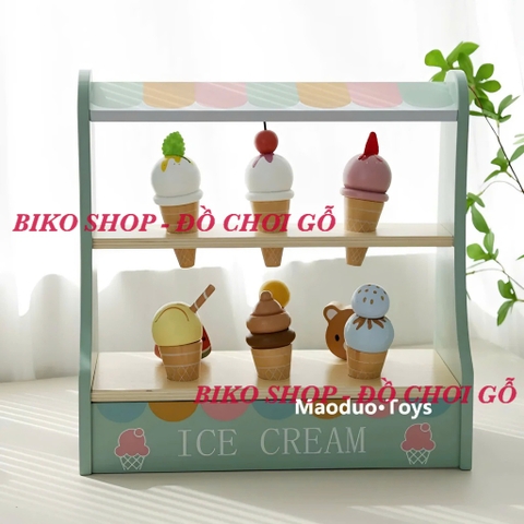 Đồ chơi Quầy kem, tháp bánh, sinh tố, làm bánh xanh Mini Kabi - 𝐁𝐈𝐊𝐎 𝐒𝐇𝐎𝐏
