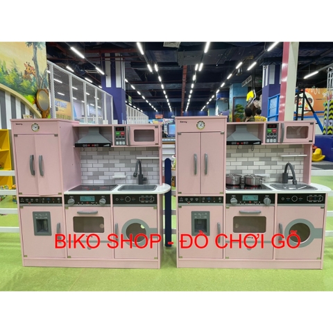 Đồ chơi bếp kèm tủ lạnh Kienvy Phong Cách Hàn 91cm ( Trắng/hồng) 𝐁𝐈𝐊𝐎 𝐒𝐇𝐎𝐏