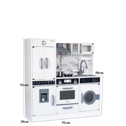 Đồ chơi bếp kèm tủ lạnh Kienvy Phong Cách Hàn 91cm ( Trắng/hồng) 𝐁𝐈𝐊𝐎 𝐒𝐇𝐎𝐏