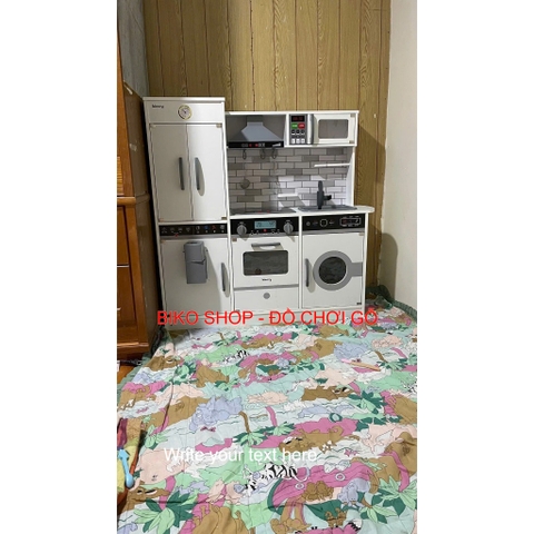 Đồ chơi  bếp kèm tủ lạnh Kienvy Phong Cách Hàn 91cm -𝐁𝐈𝐊𝐎 𝐒𝐇𝐎𝐏