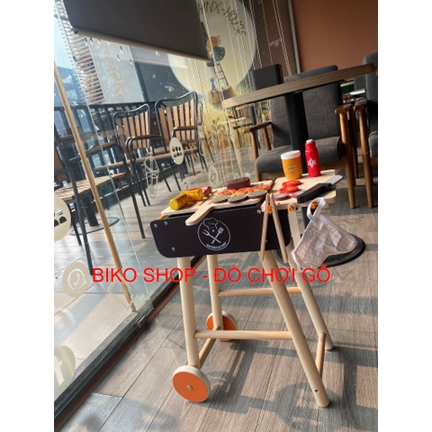 Đồ chơi Bếp nướng BBQ đứng 50cm bằng gỗ cho bé 𝐁𝐈𝐊𝐎 𝐒𝐇𝐎𝐏