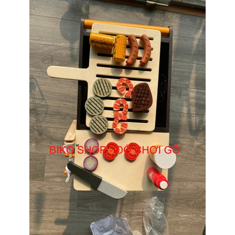 Đồ chơi Bếp nướng BBQ đứng 50cm bằng gỗ cho bé 𝐁𝐈𝐊𝐎 𝐒𝐇𝐎𝐏