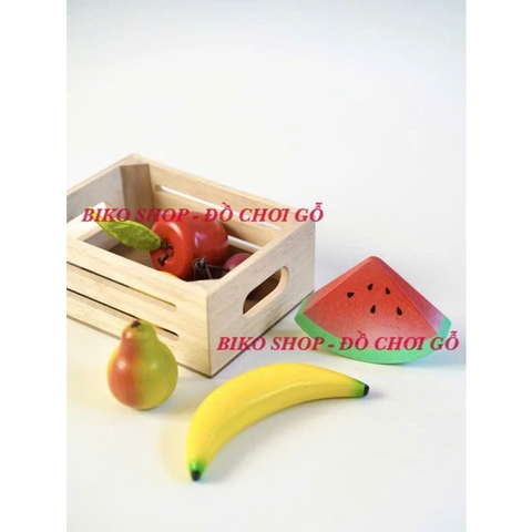 Đồ chơi củ quả thực phẩm Toywoo bằng gỗ có khay - 𝐁𝐈𝐊𝐎 𝐒𝐇𝐎𝐏