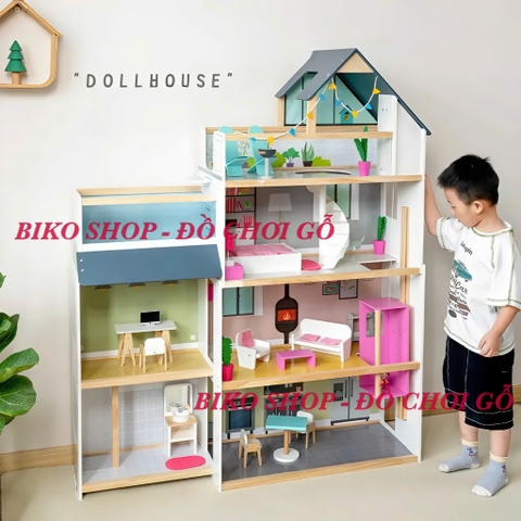 Đồ chơi Nhà búp bê gỗ cỡ lớn 142cm - Doll House 𝐁𝐈𝐊𝐎 𝐒𝐇𝐎𝐏