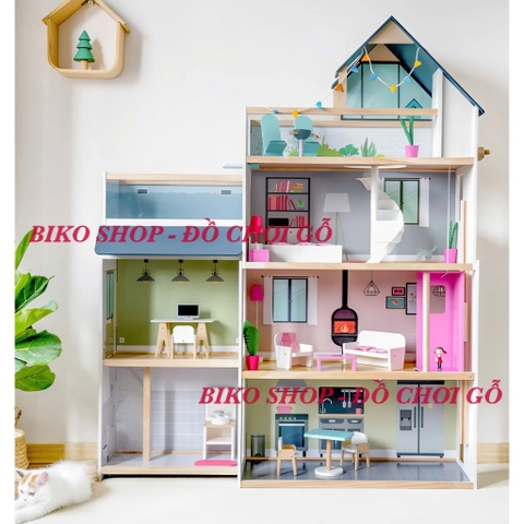 Đồ chơi Nhà búp bê gỗ cỡ lớn 142cm - Doll House 𝐁𝐈𝐊𝐎 𝐒𝐇𝐎𝐏