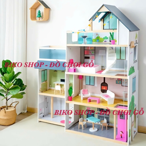 Đồ chơi Nhà búp bê gỗ cỡ lớn 142cm - Doll House 𝐁𝐈𝐊𝐎 𝐒𝐇𝐎𝐏