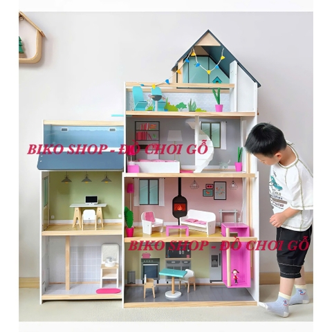 Đồ chơi Nhà búp bê gỗ cỡ lớn 142cm - Doll House 𝐁𝐈𝐊𝐎 𝐒𝐇𝐎𝐏