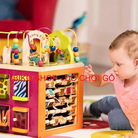 Đồ chơi khối đa năng 5 mặt ZanyZoo bằng gỗ cho bé 𝐁𝐈𝐊𝐎 𝐒𝐇𝐎𝐏