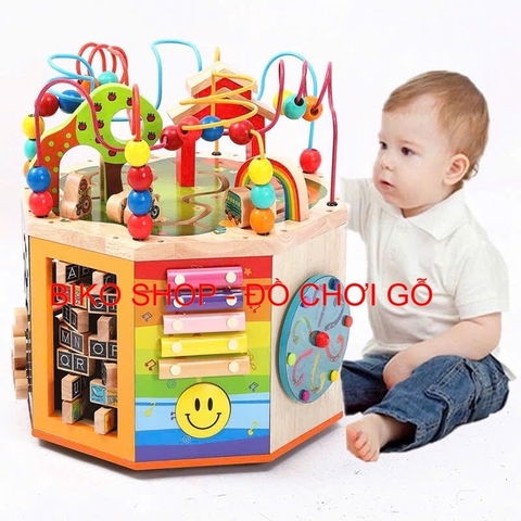 Đồ chơi hộp rèn luyện đa năng cao cấp 8 mặt có đế xoay cỡ lớn cho bé-𝐁𝐈𝐊𝐎 𝐒𝐇𝐎𝐏