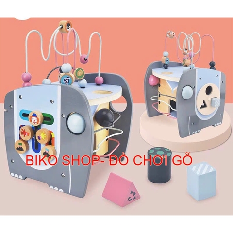Đồ chơi  hộp đa năng hình Voi 36cm có bóng lăn, thả hình khối-𝐁𝐈𝐊𝐎 𝐒𝐇𝐎𝐏