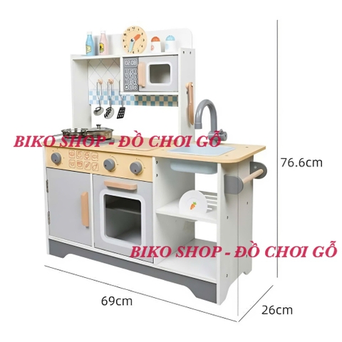 Đồ chơi nhà bếp bằng gỗ 76.6cm - 𝐁𝐈𝐊𝐎 𝐒𝐇𝐎𝐏