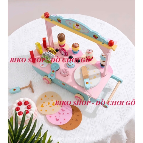 Đồ chơi xe kem đá bào bằng gỗ  - 𝐁𝐈𝐊𝐎 𝐒𝐇𝐎𝐏