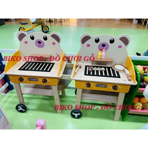 Đồ chơi Bếp nướng BBQ gầu vàng 79,5cm bằng gỗ cho bé - 𝐁𝐈𝐊𝐎 𝐒𝐇𝐎𝐏