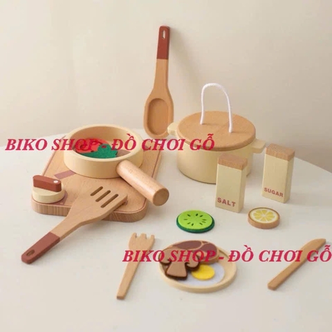 Đồ chơi nhà bếp dụng cụ nấu ăn gỗ - 𝐁𝐈𝐊𝐎 𝐒𝐇𝐎𝐏