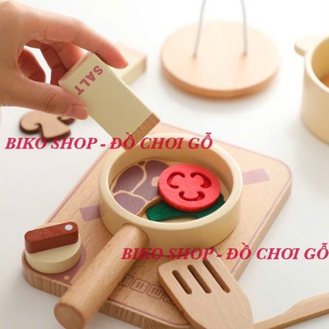 Đồ chơi nhà bếp dụng cụ nấu ăn gỗ - 𝐁𝐈𝐊𝐎 𝐒𝐇𝐎𝐏