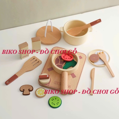 Đồ chơi nhà bếp dụng cụ nấu ăn gỗ - 𝐁𝐈𝐊𝐎 𝐒𝐇𝐎𝐏