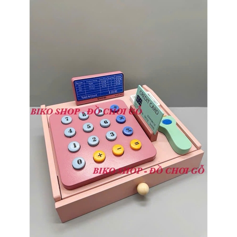 Đồ chơi máy tính tiền chất liệu gỗ-𝐁𝐈𝐊𝐎 𝐒𝐇𝐎𝐏