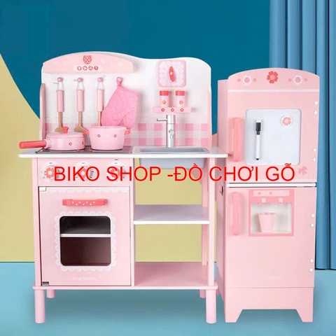 Đồ chơi bếp hồng chân tròn 83cm có âm thanh cho bé - 𝐁𝐈𝐊𝐎 𝐒𝐇𝐎𝐏