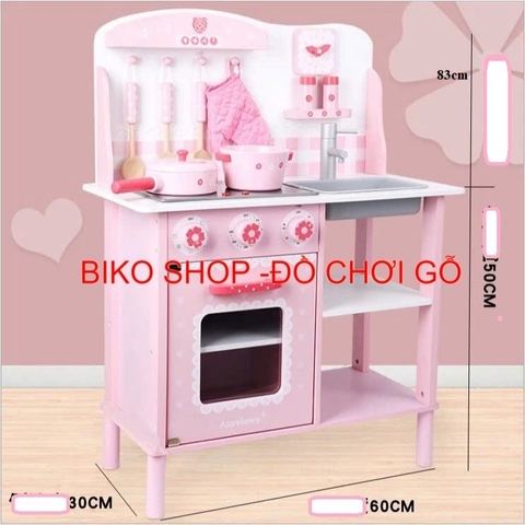 Đồ chơi bếp hồng chân tròn 83cm có âm thanh cho bé - 𝐁𝐈𝐊𝐎 𝐒𝐇𝐎𝐏