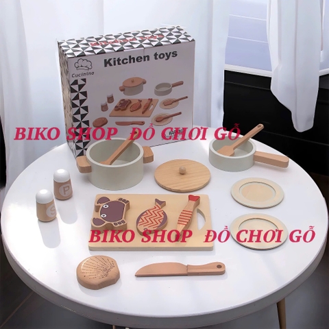 Đồ chơi nồi chảo Hải sản Cucinino gỗ - 𝐁𝐈𝐊𝐎 𝐒𝐇𝐎𝐏