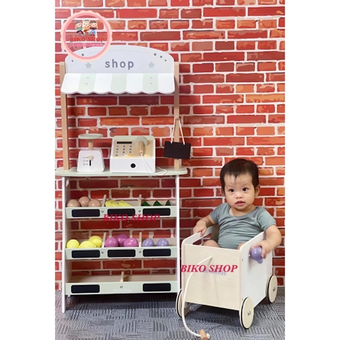 Đồ chơi shop hoa quả  Nunukids 95.5cm bằng gỗ cho bé - 𝐁𝐈𝐊𝐎 𝐒𝐇𝐎𝐏