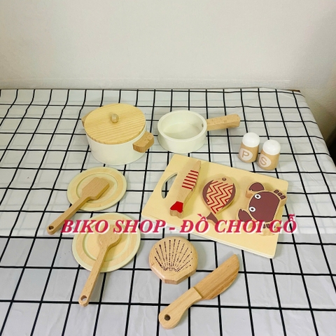 Đồ chơi nồi chảo Hải sản Cucinino gỗ - 𝐁𝐈𝐊𝐎 𝐒𝐇𝐎𝐏