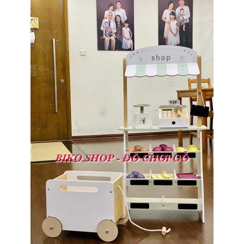 Đồ chơi shop hoa quả  Nunukids 95.5cm bằng gỗ cho bé - 𝐁𝐈𝐊𝐎 𝐒𝐇𝐎𝐏