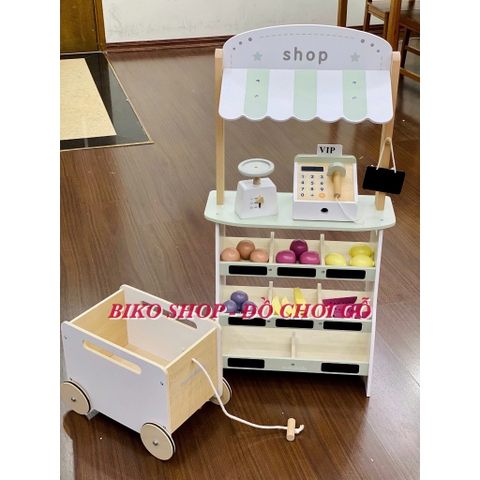 Đồ chơi shop hoa quả  Nunukids 95.5cm bằng gỗ cho bé - 𝐁𝐈𝐊𝐎 𝐒𝐇𝐎𝐏