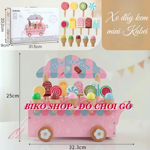 Đồ chơi xe đẩy kem mini Kabei - 𝐁𝐈𝐊𝐎 𝐒𝐇𝐎𝐏