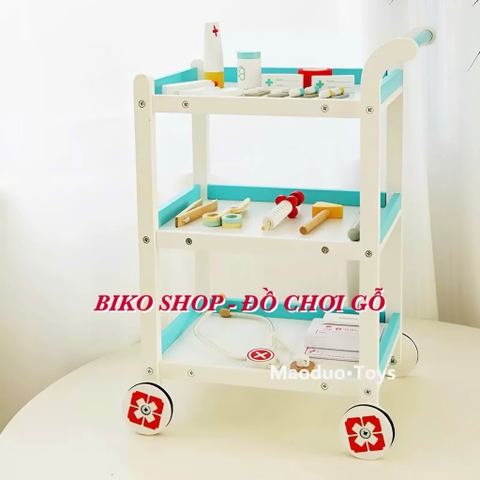 Đồ chơi xe đẩy dụng cụ y tế 3 tầng - 𝐁𝐈𝐊𝐎 𝐒𝐇𝐎𝐏