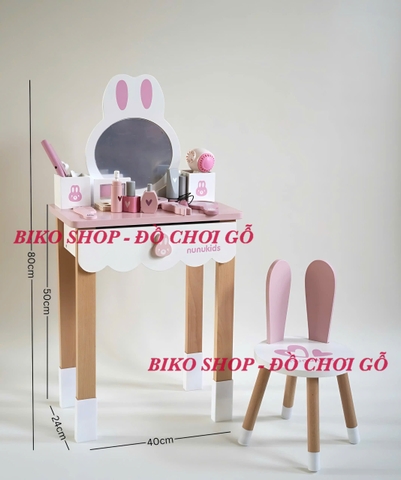 Bàn trang điểm thỏ Nunukids