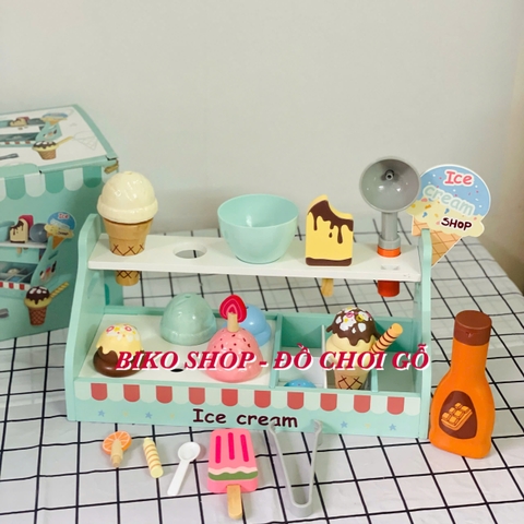 Quầy kem mini Woodnins